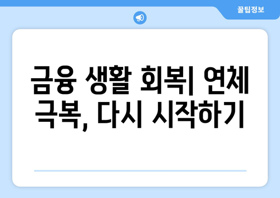 대출 연체 시 부정적인 영향을 최소화하는 방법