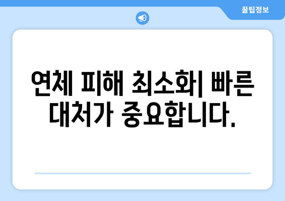 대출 연체 시 부정적인 영향을 최소화하는 방법