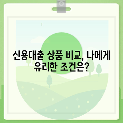 개인신용대출 비교,한도 및 금리 비교