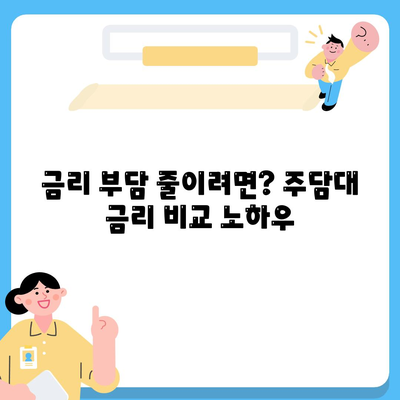 개인사업자 아파트 담보대출,다양한 주담대 비교 방법