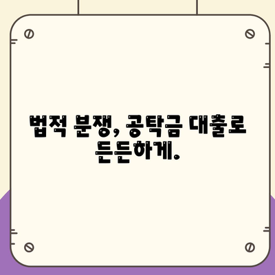 가압류 등 법적 조치에 대한 공탁금 대출 상품 소개