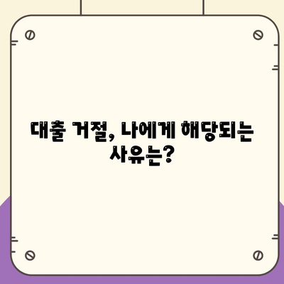 정부 지원 서민대출 거절, 왜? | 거절 사유 & 대비책 확인