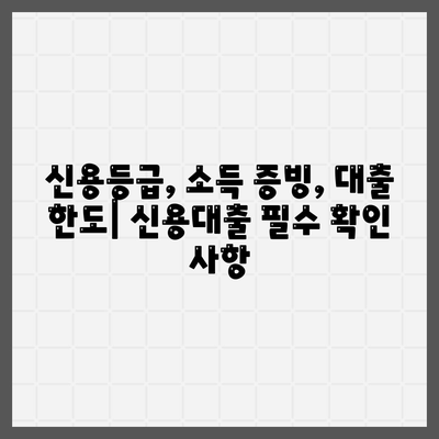 직장인 신용대출,필수 조건 확인하기