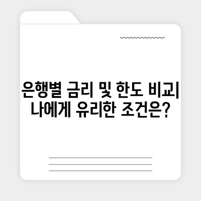 개인신용대출의 금리 및 한도 비교하기