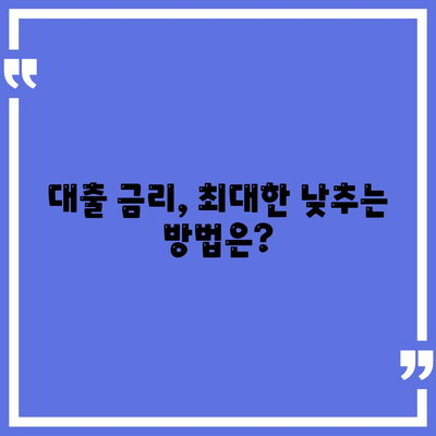 대출 신청 및 문의에 대한 모든 정답