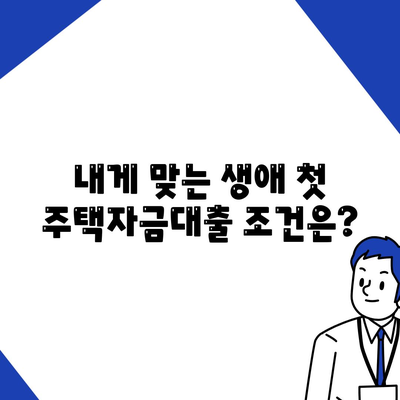 생애첫 주택자금대출,금리 안내 및 조건 확인