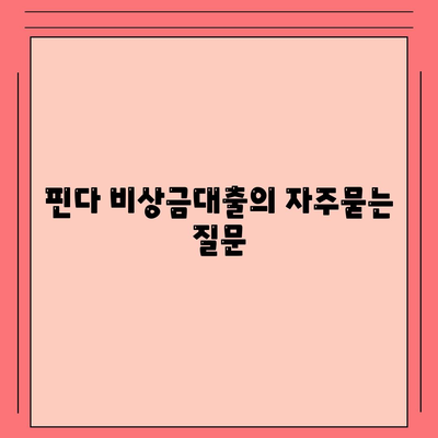 핀다 비상금대출