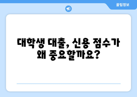 대학생 대출을 위한 신용 점수 요구 사항