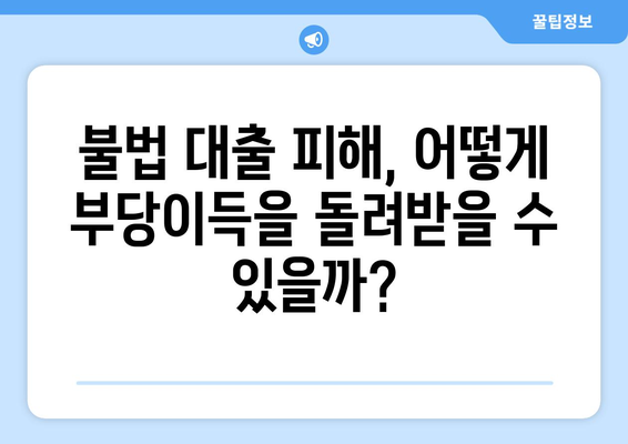 불법금융 대출로 인한 피해 부당이득 반환 사례