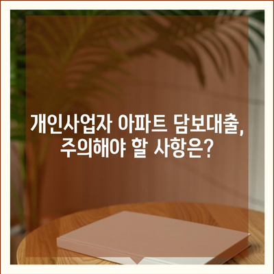 개인사업자도 아파트 담보대출 가능할까요? | 조건, 한도, 주의사항 완벽 정리