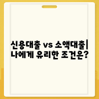 소액대출 알아보기| 나에게 맞는 용도와 조건 찾기 | 소액대출, 신용대출, 대출 조건, 금리 비교