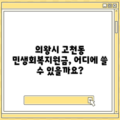 경기도 의왕시 고천동 민생회복지원금 | 신청 | 신청방법 | 대상 | 지급일 | 사용처 | 전국민 | 이재명 | 2024