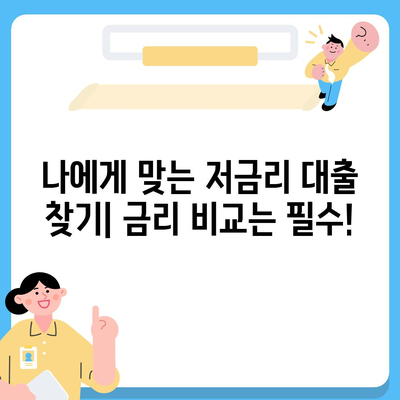 개인신용대출: 금리 및 한도 비교