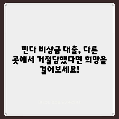 핀다 비상금 대출 후기| 다른 곳에서 거절당했지만 핀다는 통과! | 비상금, 대출, 후기, 핀다, 승인