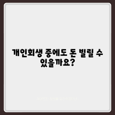 개인회생자 대출 상품 정리