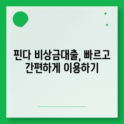 핀다 비상금대출 후기 바꿔주는 비상금