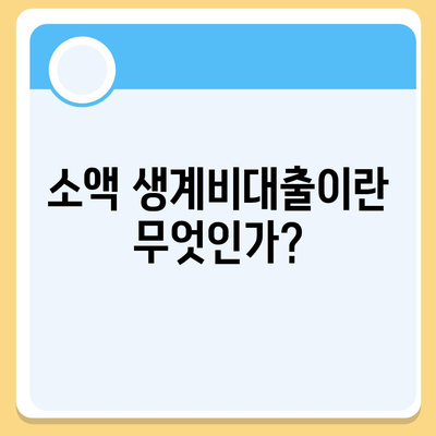 서민금융진흥원 소액 생계비대출 신청 절차 안내 | 신청 방법, 필수 서류, 자격 조건