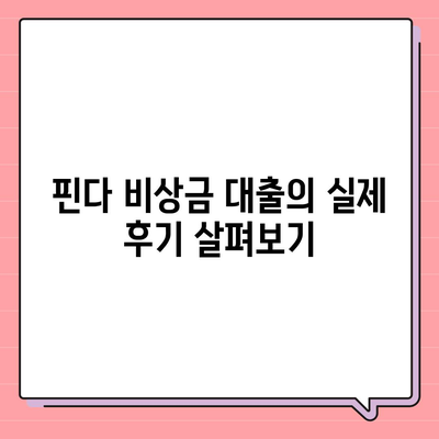 핀다 비상금 대출 후기| 거절당한 이들이 받은 금융 지원 전략 | 금융 지원, 대출 후기, 비상금 대출