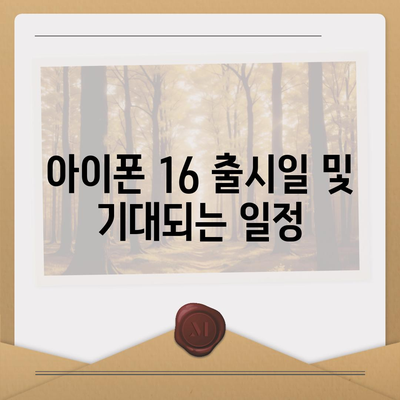 아이폰 16 디자인, 출시일, 색상 정리, 사전 예약 안내