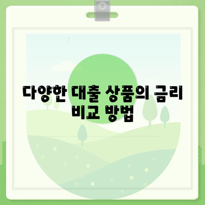 개인회생자 대출 상품 정리| 필수 정보와 혜택은 무엇인가? | 개인회생, 대출 상품, 금리 비교, 금융 가이드