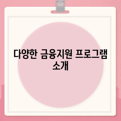 서민금융진흥원 대출 종류와 조건, 수수료 완벽 가이드 | 서민금융, 대출정보, 금융지원 프로그램