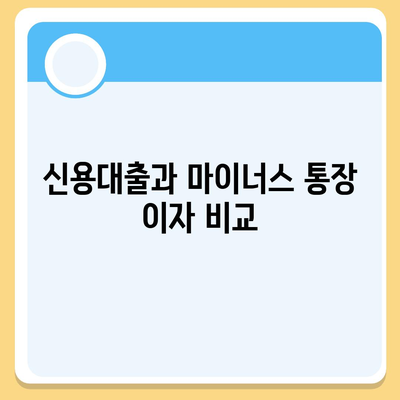 신용대출 vs 마이너스 통장 비교| 어떤 선택이 나에게 더 유리할까? | 금융, 대출, 경제지식