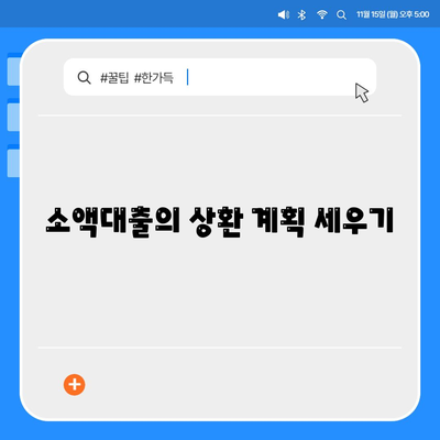 소액대출로 비용 절약하는 5가지 노하우 | 소액대출, 비용 절약, 금융 팁