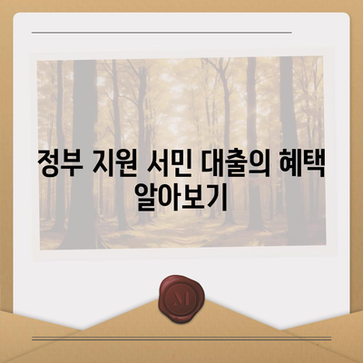 신청 가이드| 정부 지원 서민 대출의 모든 것 | 서민 대출, 지원 정책, 금융 팁"