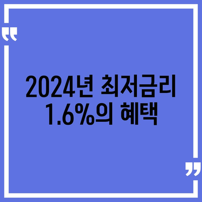 2024년 신생아대출, 최저금리 1.6%를 활용한 대출 신청 방법 가이드 | 신생아대출, 금융, 저금리"