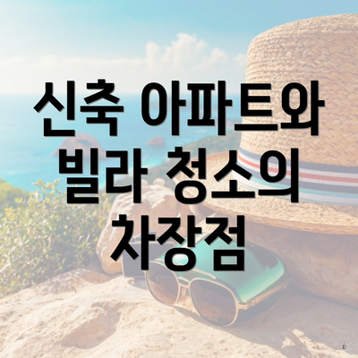 신축 아파트와 빌라 청소의 차장점