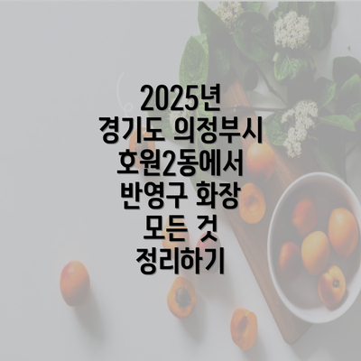 2025년 경기도 의정부시 호원2동에서 반영구 화장 모든 것 정리하기