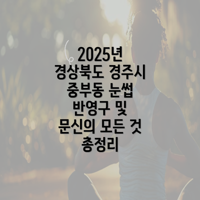 2025년 경상북도 경주시 중부동 눈썹 반영구 및 문신의 모든 것 총정리