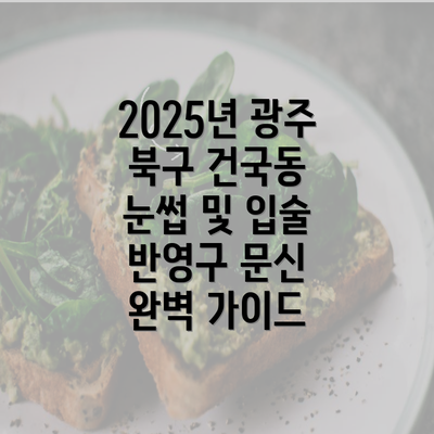 2025년 광주 북구 건국동 눈썹 및 입술 반영구 문신 완벽 가이드