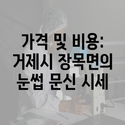 가격 및 비용: 거제시 장목면의 눈썹 문신 시세