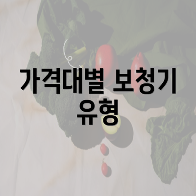 가격대별 보청기 유형