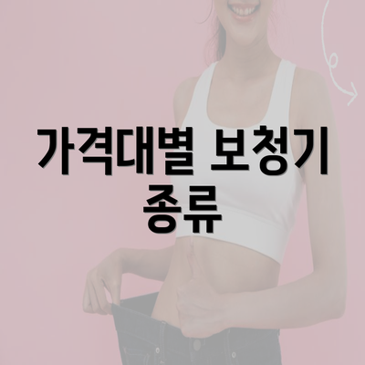 가격대별 보청기 종류