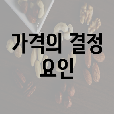 가격의 결정 요인