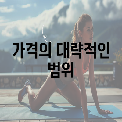 가격의 대략적인 범위