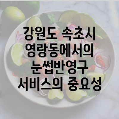 강원도 속초시 영랑동에서의 눈썹반영구 서비스의 중요성