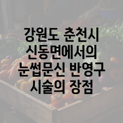 강원도 춘천시 신동면에서의 눈썹문신 반영구 시술의 장점