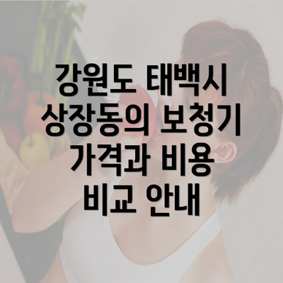 강원도 태백시 상장동의 보청기 가격과 비용 비교 안내