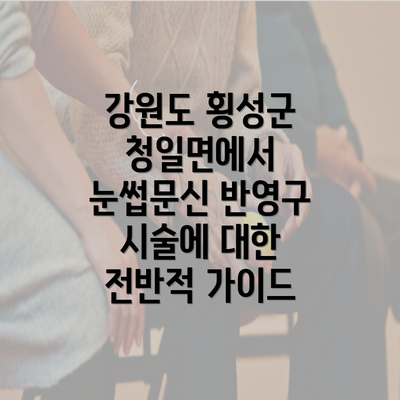 강원도 횡성군 청일면에서 눈썹문신 반영구 시술에 대한 전반적 가이드