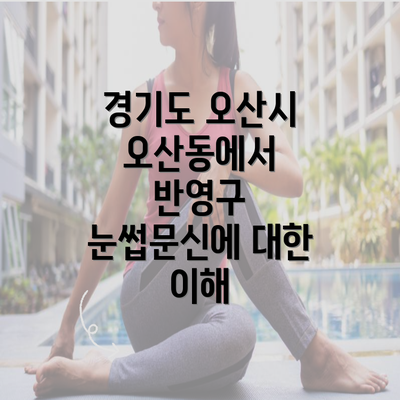 경기도 오산시 오산동에서 반영구 눈썹문신에 대한 이해