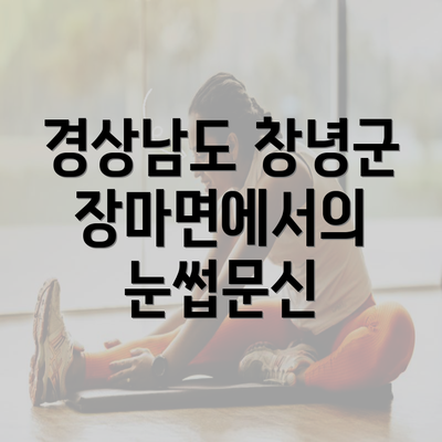 경상남도 창녕군 장마면에서의 눈썹문신