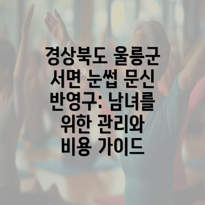 경상북도 울릉군 서면 눈썹 문신 반영구: 남녀를 위한 관리와 비용 가이드