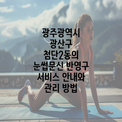 광주광역시 광산구 첨단2동의 눈썹문신 반영구 서비스 안내와 관리 방법