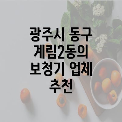 광주시 동구 계림2동의 보청기 업체 추천