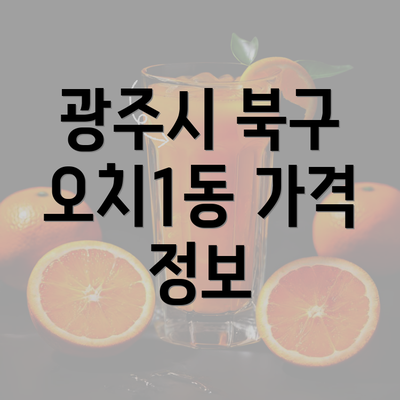 광주시 북구 오치1동 가격 정보