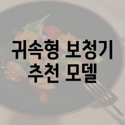 귀속형 보청기 추천 모델