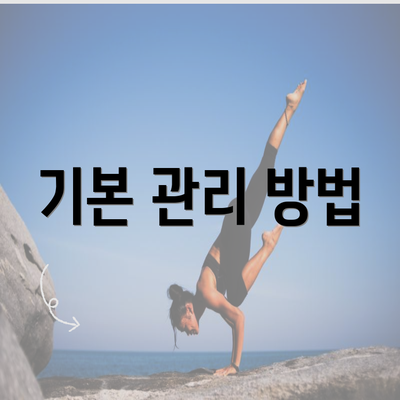 기본 관리 방법